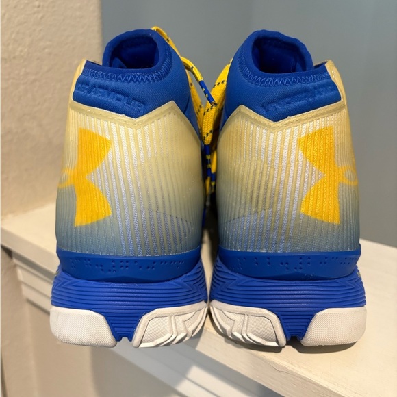 Under Armour Armour Curry 2.5 basketball shoes Men's 12.5 Blue/Gold CLEAN - Picture 6 of 9